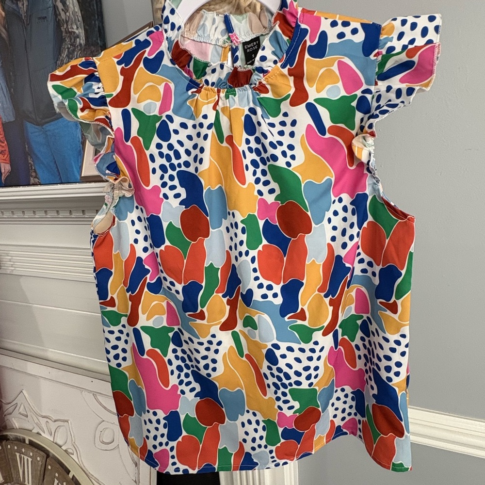Emery Rose colorful sleeveless top size small - Picture 3 of 3